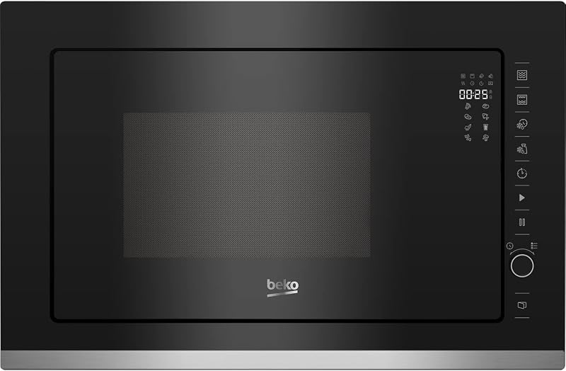 Beko 25L 900W Built-in Microwave with Grill - Black Compact Design