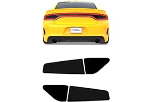 GRIDREADY Compatible with 2015-2023 Dodge Charger Tail Light Tint Kit precut Dark Black Smoke Overlays. Vinyl taillight Accessories