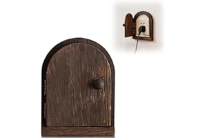 Wooden Fairy Door Outlet Cover, No Drilling Outlet Cover Plates that Conceals Wall Plates Switches Stains Wall Holes and Prot