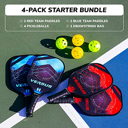 Helium Versus Pickleball Set of 4 USAPA Certified Lightweight