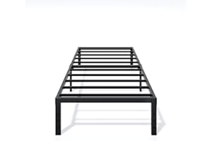 LUMUNANCE Metal Bed Frame Twin Size - 14 Inch Heavy-Duty Twin Platform Bed Frame No Box Spring Needed, Easy Assembly, Noise-Free, Sturdy Mattress Foundation, Underbed Storage Space