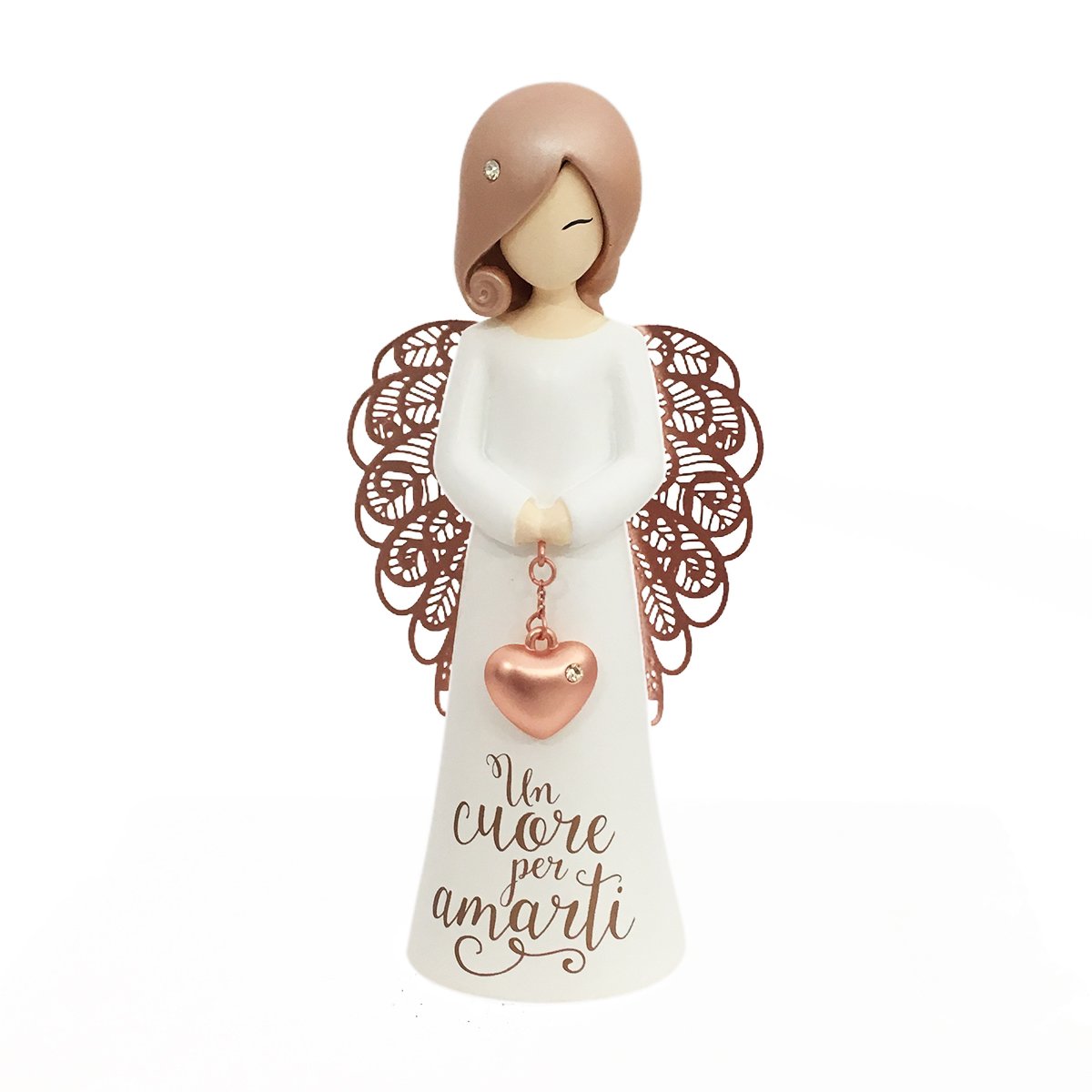 You Are An Angel ASF003I Ceramic Angel Figurine, White, 12.5 cm