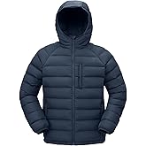TBMPOY Men's Puffer Jacket Lightweight Hooded Winter Warm Water-Resistant Coat for Ski Casual Travel