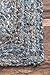 nuLOOM Hand Braided Otelia Denim And Jute Runner Rug, 2' 6