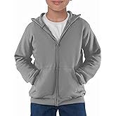 Haloumoning Boys Zip Up Hoodie Sweatshirt Kids Long Sleeve Fleece Sweatshirts with Kangaroo Pockets 5-14 Years