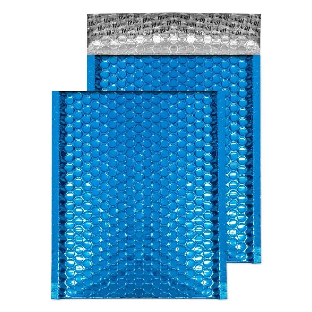 Blake Purely Packaging C5+ 250 x 180 mm Peel and Seal Metallic Padded Bubble Envelopes (MBBLU250) Peacock Blue - Pack of 100 — image 1