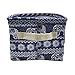 Mziart Cotton Linen Small Foldable Storage Basket with Handle, Multifunctional Sundry Cosmetic Storage Organizer Box for Home Closet Toys Office Desktop (Elephant)