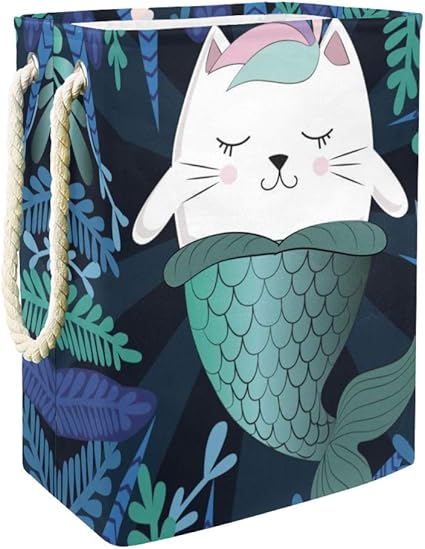 Sirena De Dibujos Animados Unicornio Cesta De Almacenamiento para