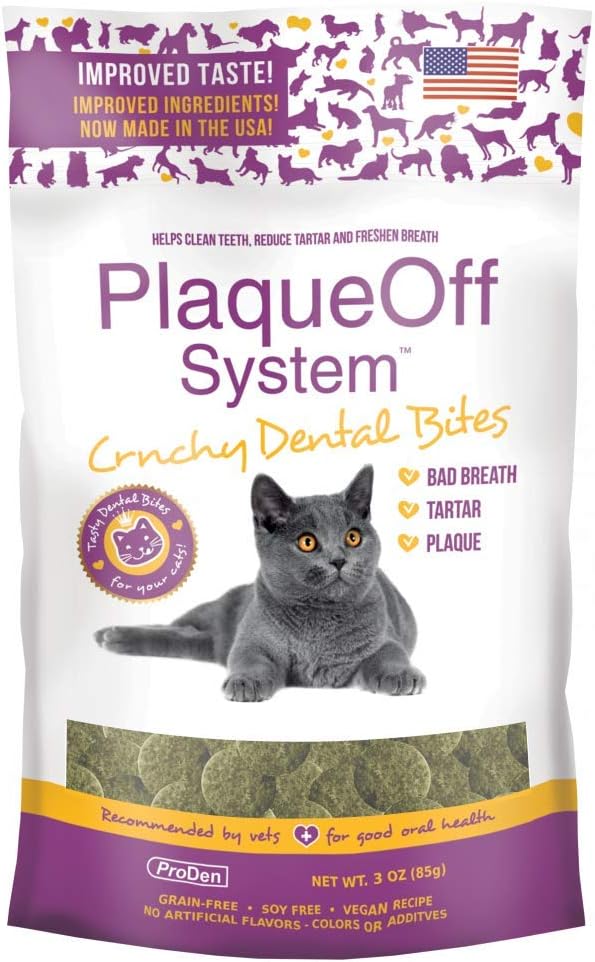 ProDen Plaque Off Crunchy Dental Bites for Cats 3 Ounces