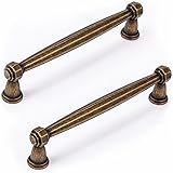 Fecraf 5Inch Antique Drawer Pulls, 6 Pack Antique
