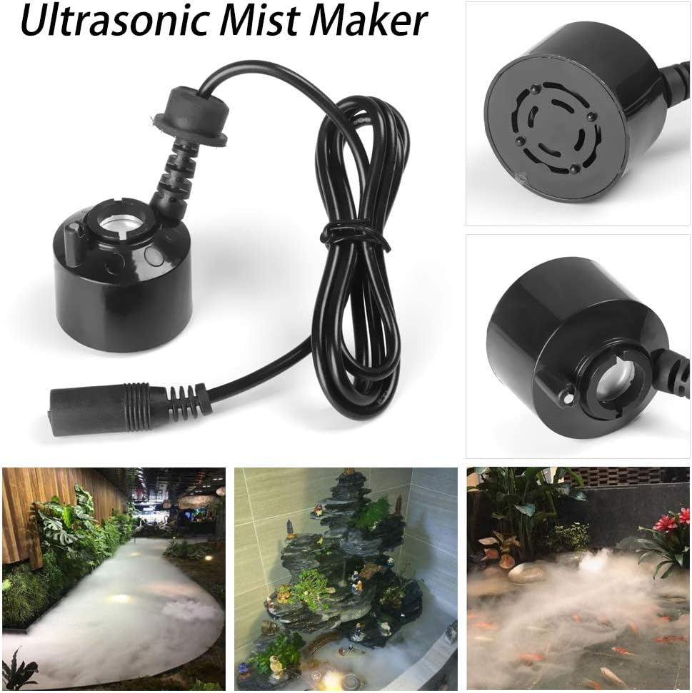 Addfashions 24V Mini Mist Maker Fog Maker Machine for Water Fountain Pond Rockery Fish Tank Vase Birdbath Air Humidifier Indoor: Home & Kitchen