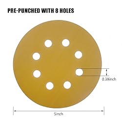 QYQRQF 5 Inch Sanding Discs Hook and Loop, 320