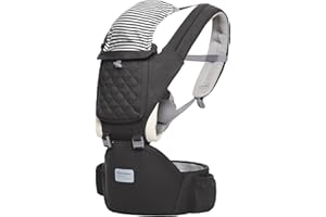 TALENBEEN 6-in-1 Baby Carrier - Newborn to Toddler, Hip Seat & Lumbar Support, 7-41 lbs, All Seasons & Positions, Adjustable Size for Shopping, Hiking, Travelling