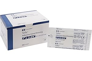 COVIDIEN 7539Lf Telfa Island Wound Dressing, Latex Free, Sterile Gauze 2 X 3-3/4", Adherent 50per Box. 7539Lf by