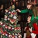 Atopsell 6 Pieces Christmas Tinsel Tree Garland Decorations for Holiday Party Soft Ceiling Hanging Decorations Main Color Blue Red Green (Mixed Color)