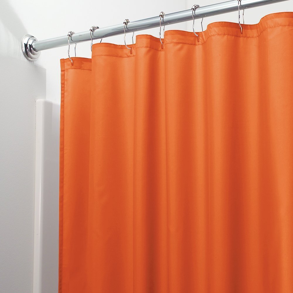 Buy Mildew Free Waterproof Vinyl Orange Shower Curtain Liner