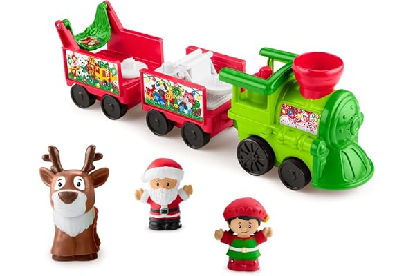 Fisher-Price Little People Musical Christmas Train | Toddler Toy, Santa, Elf & Reindeer Figures, Christmas Pretend Play for K