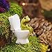 Top Collection The Thinker Frog 2.5-Inch Mini Collectible Bathroom Figurine
