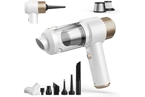 Car Vacuum Cleaner, 16000PA Mini Car Vacuum Cordless Powerful, 7 in 1 Portable Handheld Vacuum Cordless with LED Light, Dual 