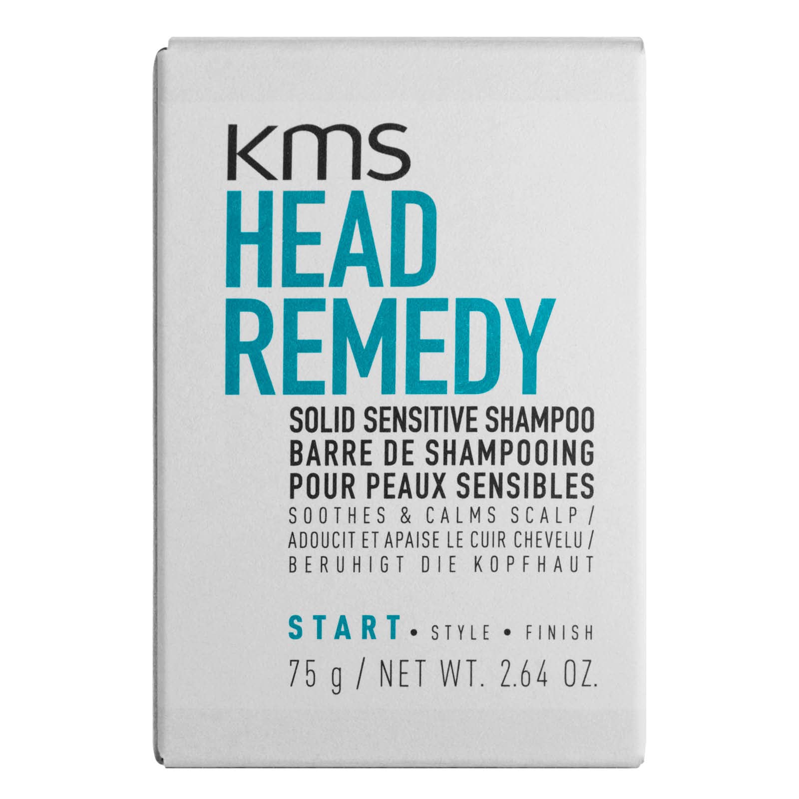 KMS Head Remedy Solid Sensitive Shampoo Bar for All Hair Types With a Sensitive Scalp, 75g