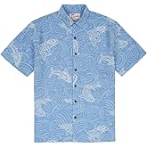 Kahala Men's Shark Tribe Short Sleeve Button Up Shirt