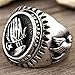 XAHH Jewelry Men's Stainless Steel Vintage Praying Hands Ring Black Silver 9