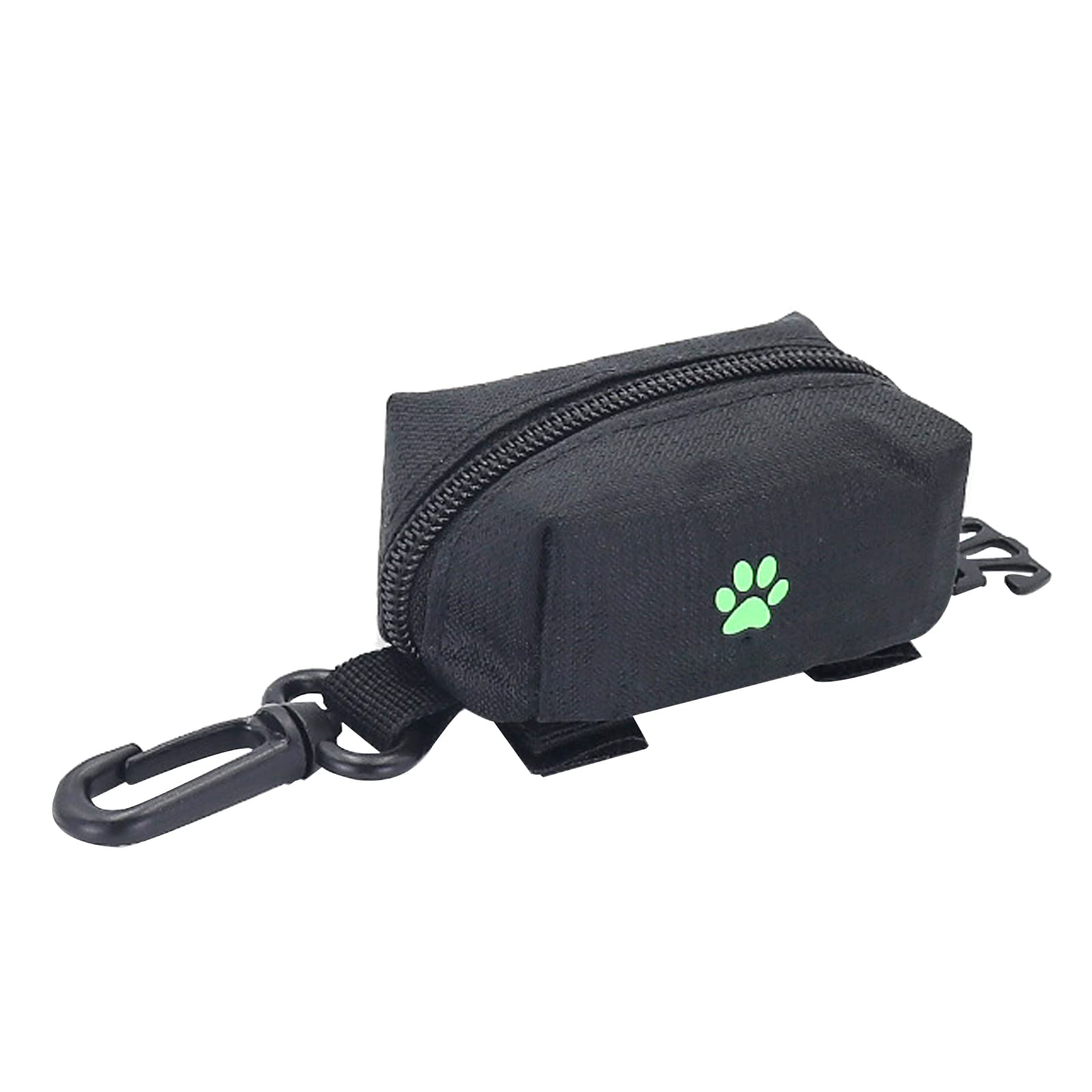 Dog Poo Bag Fabric Dog Waste Bags Holder Waste Bag Carrier with Elastic Strap & Metal Hook for Any Dog Leash