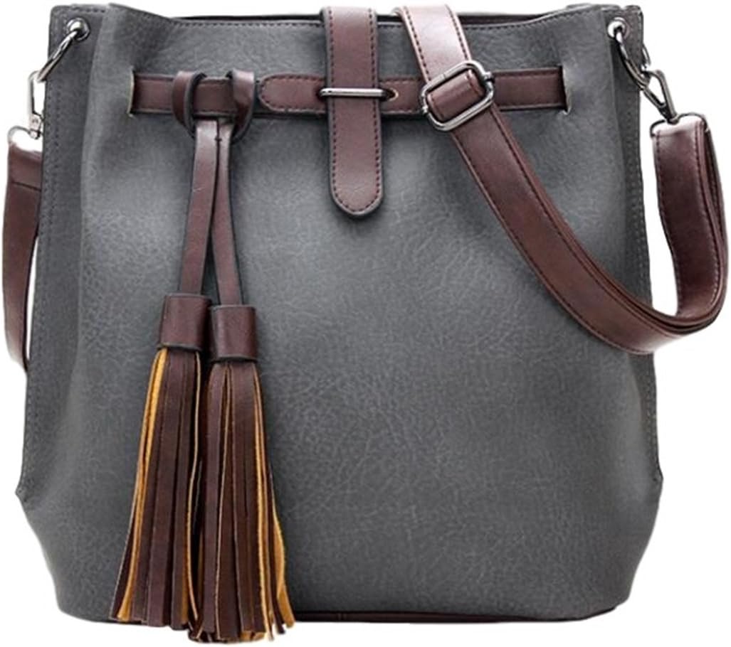 RW Collections Brock Fashion Designer Messenger Crossbody Shoulder Bag Handbag With Free Coin Purse, Grey