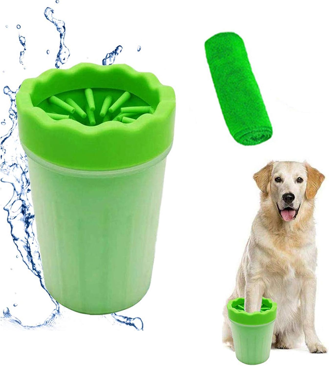 FeelGlad Dog Paw Cleaner For Muddy Paws, Portable 【2 in 1 Upgraded