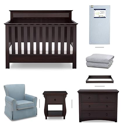 baby dresser and crib set