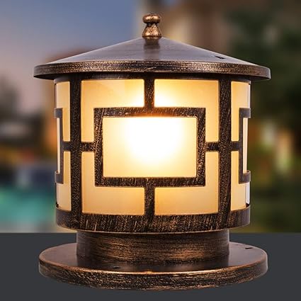 Europäische Vintage traditionelle LED runde Glaslaterne wasserdichte