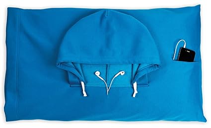 Blue Hoodiepillow Hooded Pillowcase Blue Amazon In Home