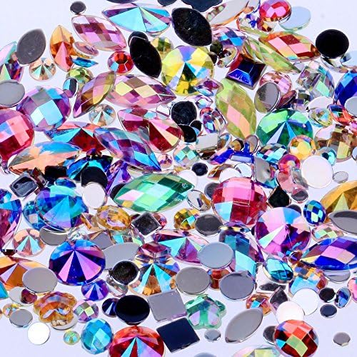 Mix Sizes 300pcs Crystal AB Mix Colors