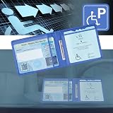OFFCUP PU Leather Disabled Badge Holder Blue Hologram Safe Timer Wallet view 6