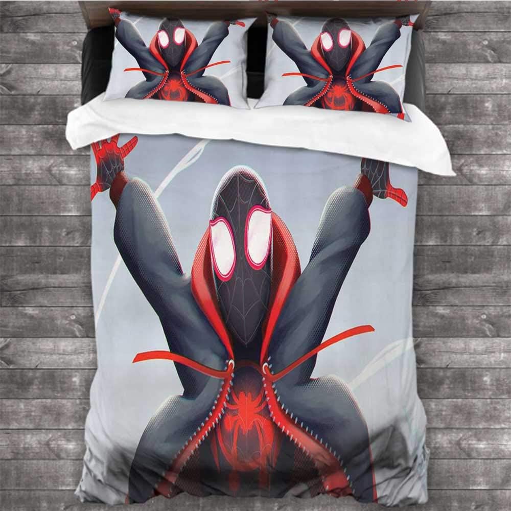 Amazon Com Mvntoo 3pcs Bedding Set Spiderman Miles Morales New Art R9 90x90 Inch Twin Full King Bed Home Kitchen