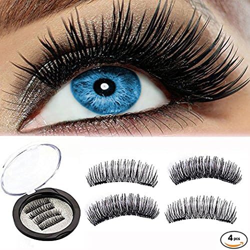 Magnetic False Eyelashes for Natural Look - No Glue,Double Magnet,Easy to Apply - 3D Reusable Mink Eyelash Extensions.Premium Fake Lashes Set