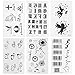 SQDeal 18 Sheets Fashion Black Unisex Pattern Removable Premium Waterproof Temporary Tattoo Body Art Stickers Various Cool Symbols: Skull/Sun/Stars/Anchor/Angel/Cupid etc.