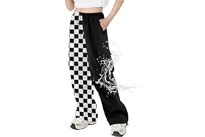 Jofemuho Cargo Pants Girls & Womens Parachute Drawstring Elastic Waist School Pants,6 Years - Women 2XL