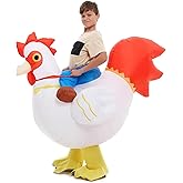 HSCTEK Child Inflatable Ride On Chicken Costume