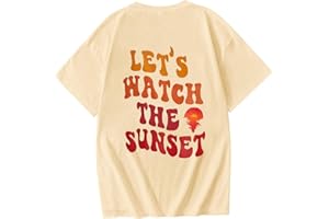 COZYEASE Girls' Letter Graphic Print Crewneck Short Sleeve Tops Cute Casual Summer Tees