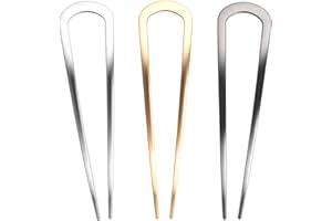 3 Pcs French Hair Pins for Women – Elegant Metal Hair Forks for French Twist, Buns & Updos, Secure Hold, Comfortable Fit – Go