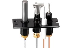 Hiorucet Pilot Assembly 4021-737 Propane for Heat N Glo, Heatilator, Quadrafire Fireplaces Parts, Heatilator & Heat-N-Glo Propane Gas Pilot Assembly 4021-737, 485-511A with Thermocouple, Thermopile.