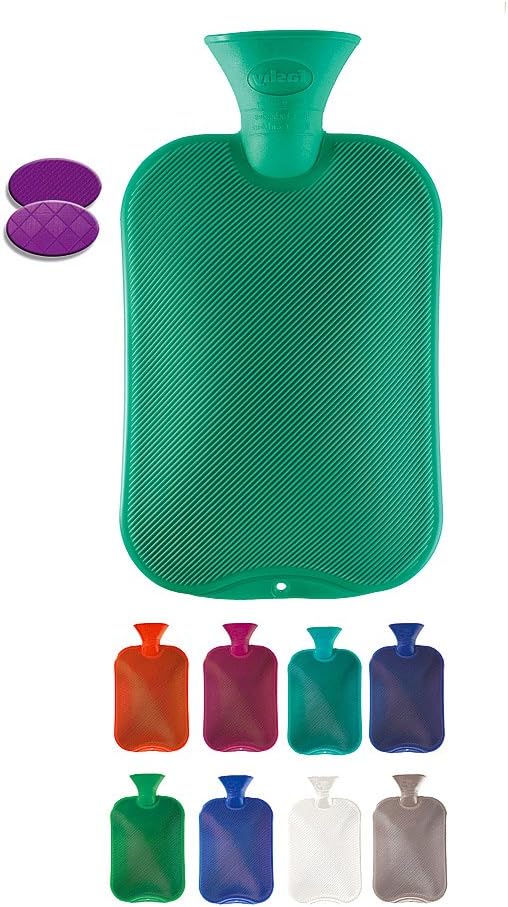 Fashy Single Ribbed Hot Water Bottle 2.0L, Blue - Image 3