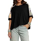 Dokotoo Women's Shirts Casual 2026 Beach Trendy Casual Summer Oversize Tops Vacation Embroidered Blouses