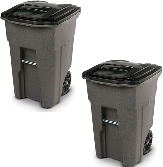 Toter Residential Heavy Duty Two Wheeled Trash Can, 48 Gallon (48