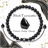 Pendlixy 4 6 8MM Beaded Bracelet Handmade Adjustable Natural Stone Crystal Bracelet Healing Inspirational Gifts for Women Men