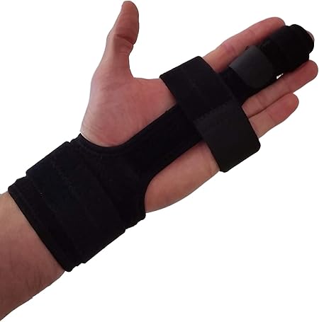 Trigger Finger Splint Vinger Brace Comfortabele Vinger Splints Voor Gebroken Vingers Verstelbare Aluminium Vinger Straighter Voor Bent Mallet Of Arthritic Finger Joints Geschikt Voor Alle Vingers Small Med Amazon Nl