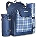 VonShef Geo Picnic Backpacks (Navy Blue 2 Person)