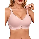 Wireless Jelly Bras for Women with Support - S-3XL Seamless Bra No Underwire Full Coverage Comfort T-Shirt Bralette
