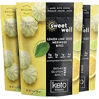 Meringue Cookies, Low Carb Keto Snack, Gluten-Free Keto Cookies Sweetened with Plant-Based Stevia, Sugar-Free Low Calorie Sna